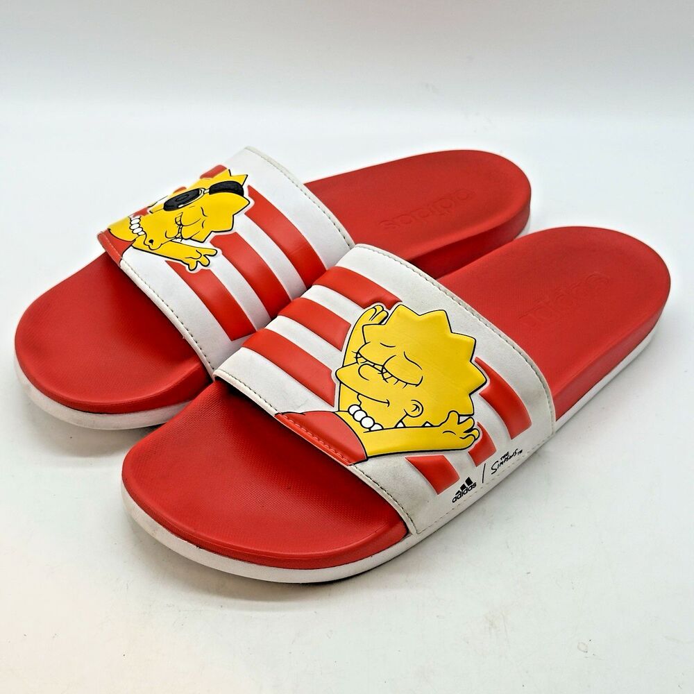 adidas Essentials Lisa Simpson Slides Women's 9 Adilette Comfort Sandals GV7251